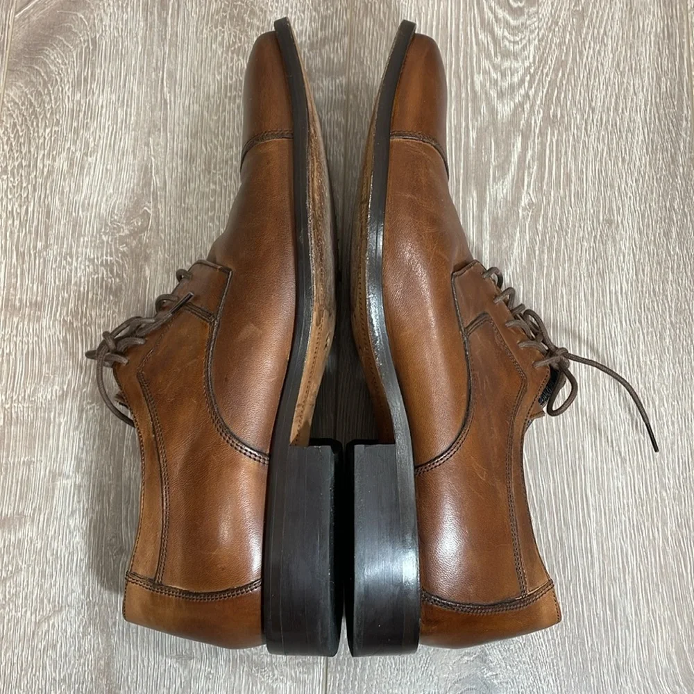 J. Murphy by Johnston & Murphy Leather Novick Cap Toe Lace Up Oxford Shoes 11.5M